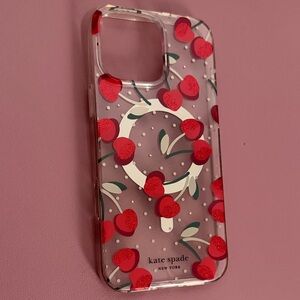 kate spade Cherry Design iPhone Case - Red and Green